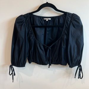 Reformation Crop Puff Sleeve Top